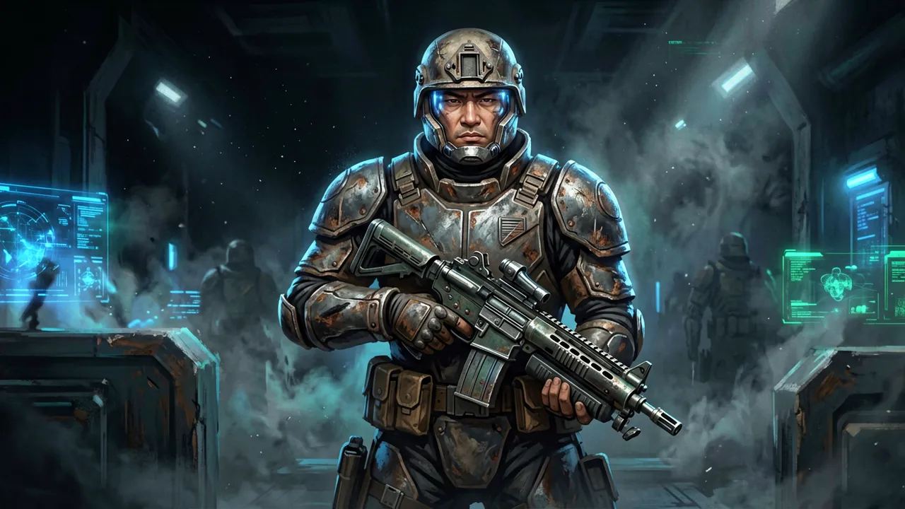 A Zero Company Soldier holding a defensive line