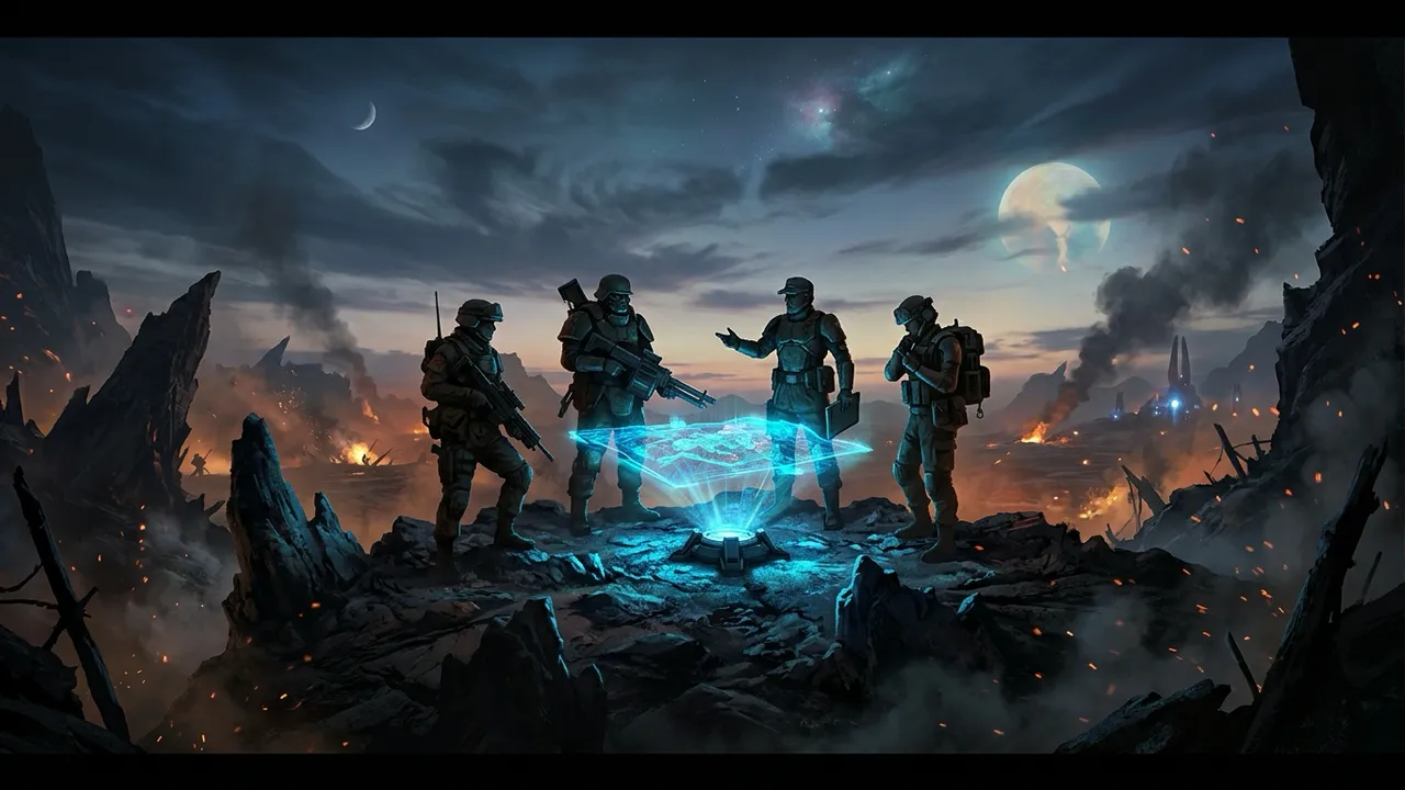 Key art of the Zero Company squad during the Clone Wars