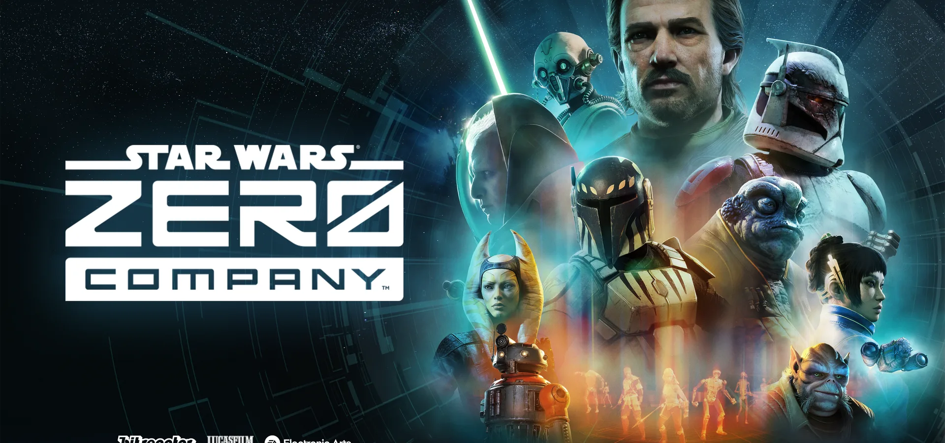 STAR WARS Zero Company key art — a squad of Clone Wars operatives