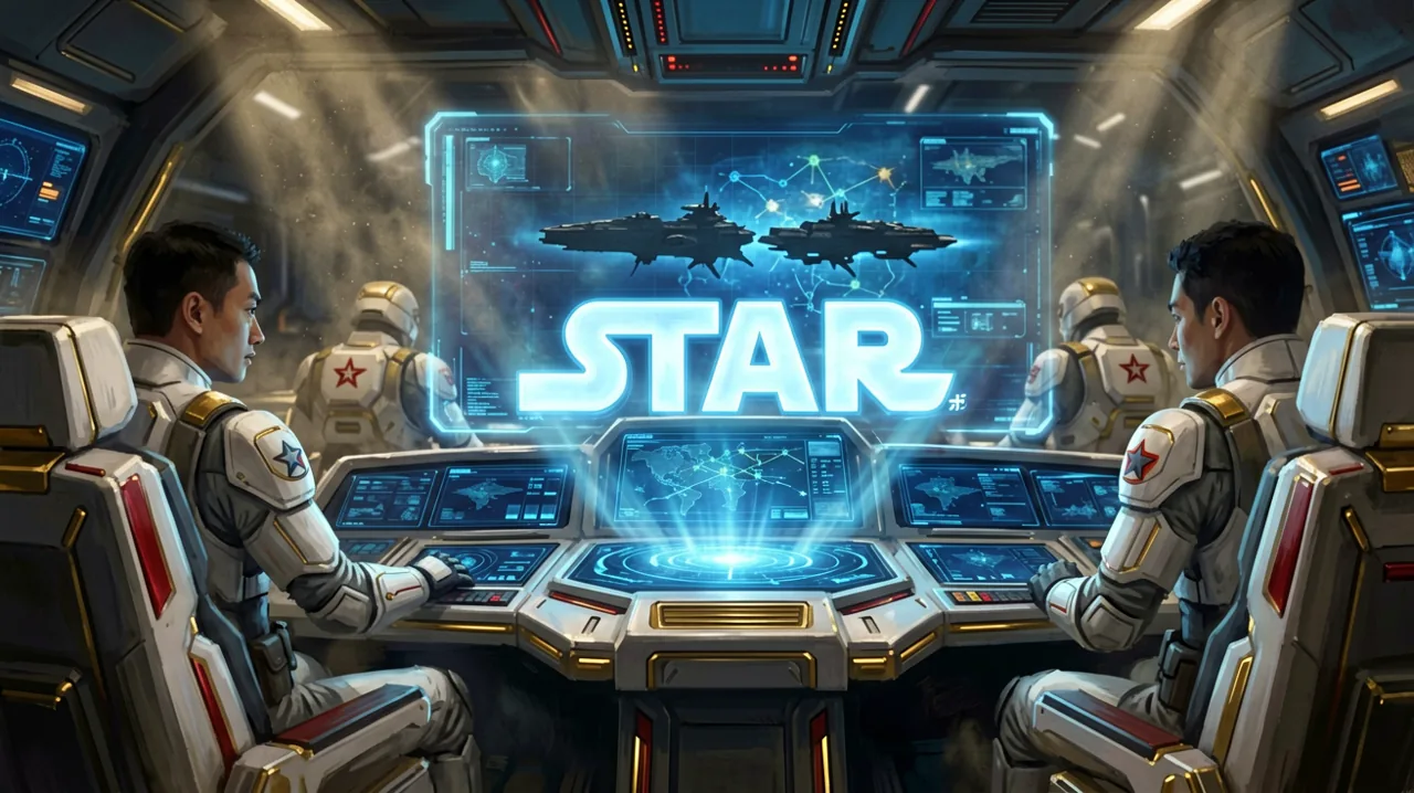 Holographic countdown timer projecting over a tactical map, signaling the imminent launch of a galactic military campaign.