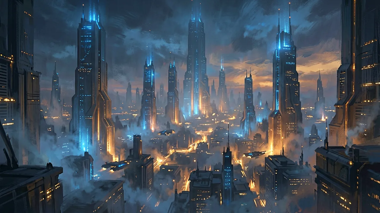 The endless cityscape and skylanes of Coruscant