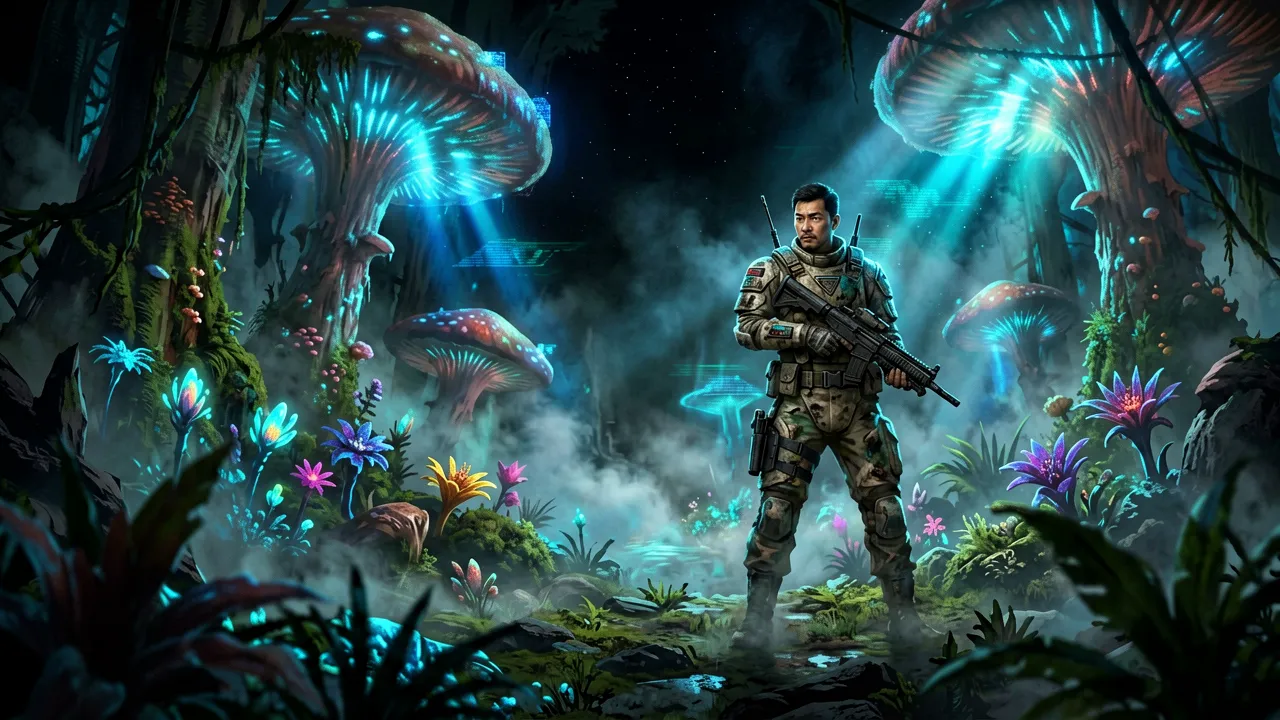 The glowing fungal overgrowth of Felucia