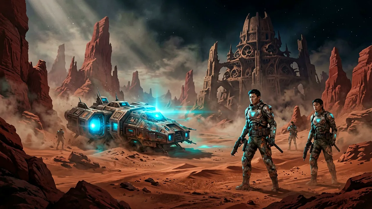 The red rock spires and foundries of Geonosis