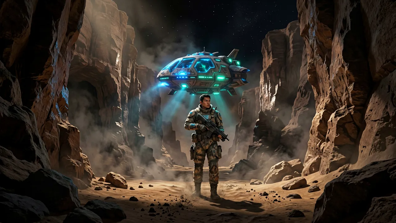 The rugged canyons of Ryloth at dusk