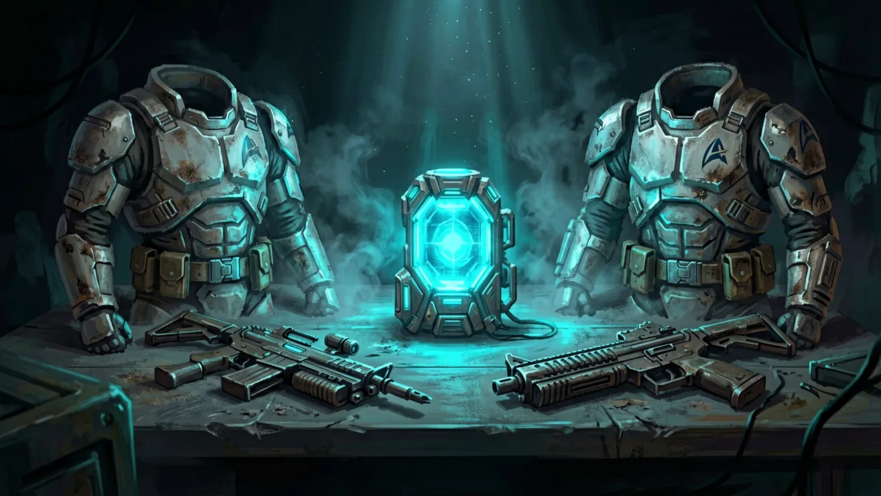 An array of gadgets, armor plating and medical kits